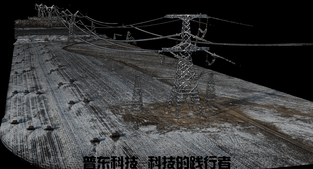 雪后某 500kV 输电线路建模效果